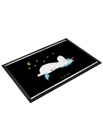 Mr. & Mrs. Panda Schmutzmatte Einhorn Sternenhimmel ohne Spruch in Schwarz