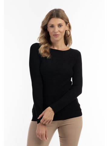 Usha Damen Strick Pullover in Schwarz