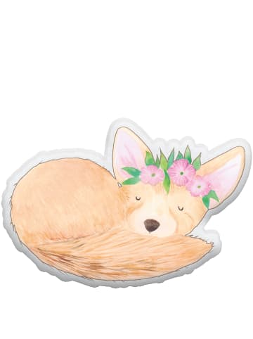 Mr. & Mrs. Panda Kissen Wüstenfuchs Blumen ohne Spruch in Weiß