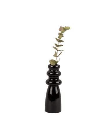 Present Time Vase aus Glas handgefertigt, SPARKLE in Schwarz, Ø 7 cm