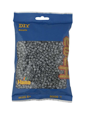 Hama Beutel mit 3000 Midi-Bügelperlen grau - ab 5 Jahren