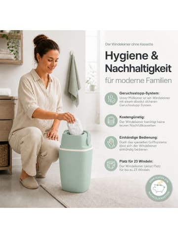 Kinderhaus Blaubär (Air)Well Windeleimer TOP in Sage