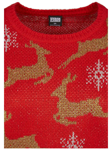 Urban Classics Crew Neck Jumper in red/gold