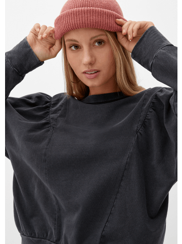 QS Sweatshirt langarm in Schwarz