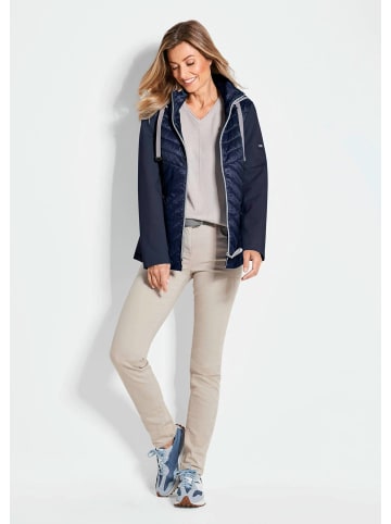 GOLDNER Steppjacke mit abnehmbarer Kapuze in marine