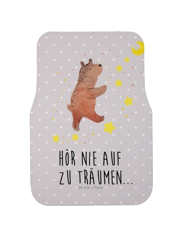Mr. & Mrs. Panda Fußmatte Fürs Auto Bär Träume mit Spruch in Grau Pastell