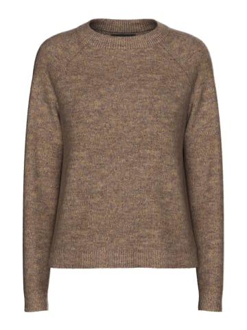 Pieces Strickpullover in Fossil