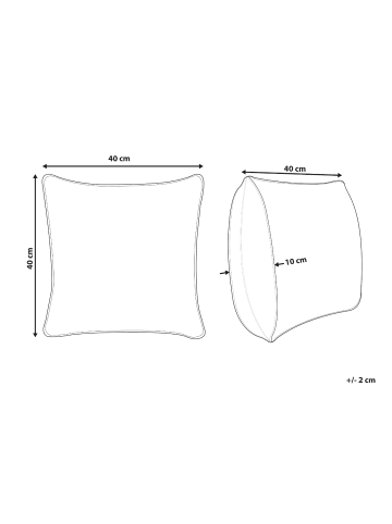 Beliani Dekokissen LALAM in Grau - (W) 45 x (H) 10 x (L) 45 cm
