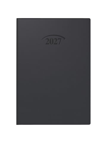 BRUNNEN Taschenkalender 712 7,2x10,2cm Kunststoff schwarz 2027