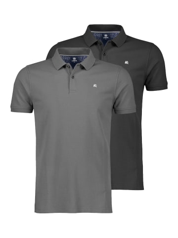 Lerros Poloshirt Basic in Grau / schwarz