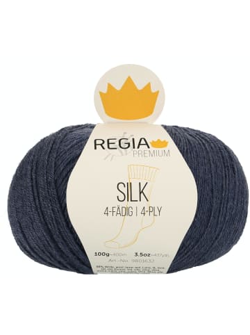 Regia Handstrickgarne Premium Silk, 100g in Jeans Mel.