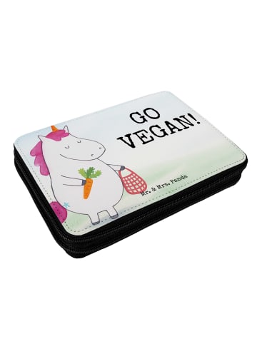 Mr. & Mrs. Panda Federmappe Einhorn Vegan Design mit Spruch in Weiß