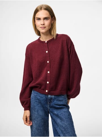 Pieces Strickjacke in Tawny Port