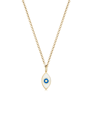 Elli Halskette 925 Sterling Silber Evil Eye in Gold
