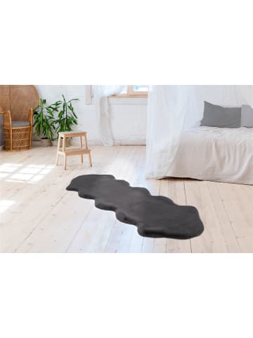 Arte Espina Hochflor Teppich Rabbit in anthrazit - rechteckig