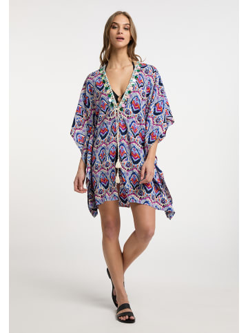 IZIA Damen Kimono in Blau Mehrfarbig