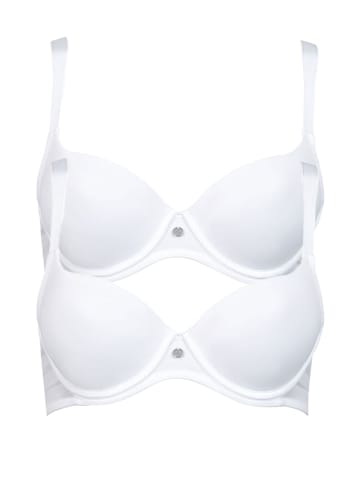 Lisca 2er Pack Schalen BH in white