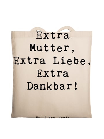 Mr. & Mrs. Panda Tragetasche Bonusmutter Extra Liebe mit Spruch in Creme