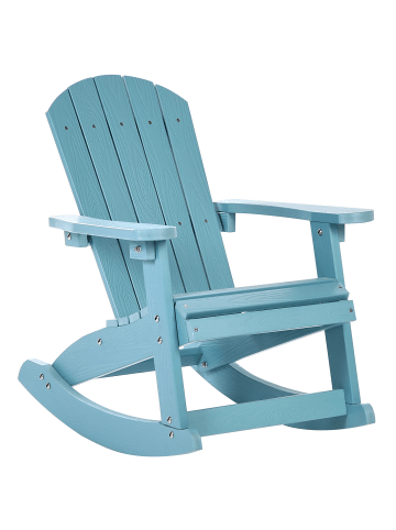 Beliani Schaukelstuhl ADIRONDACK in Blau - (W) 52 x (H) 67 x (L) 68 cm