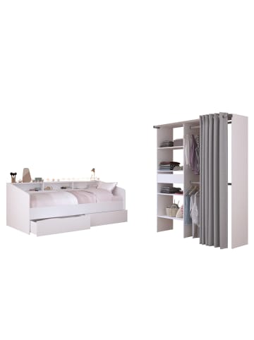58 aufm Kessel KINDERZIMMER-SET Paca 11 3-tlg. Holznachbildung Weiß/Eiche