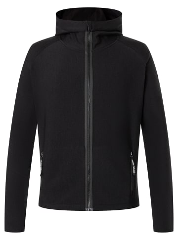 super.natural Merino Hoodie mit Reißverschluß in schwarz