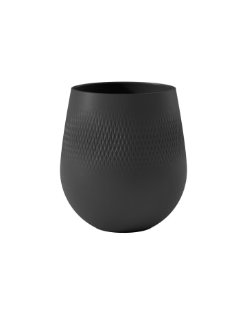 Villeroy & Boch Vase Carré groß Manufacture Collier noir in schwarz