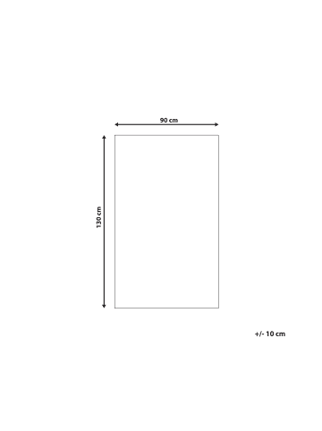 Beliani Kinderteppich FITA in Weiß/Rosa - (W) 90 x (L) 130 cm