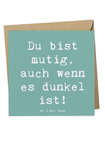 Mr. & Mrs. Panda Glückwunschkarte Spruch Angst vor Dunkelheit üb... in Meeresbrise