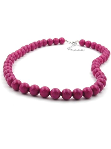Gallay Kette 10mm Kunststoffperlen beere-violett-glänzend 60cm in violett
