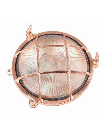 Licht-Erlebnisse Außen Wandlampe Ø 21 x (H)21 cm in Kupfer