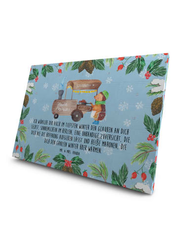 Mr. & Mrs. Panda Tee Adventskalender Igel Maronen mit Spruch in Eisblau