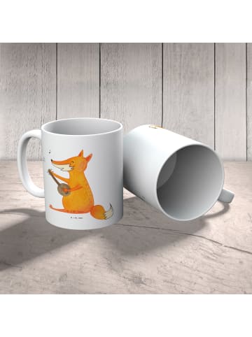 Mr. & Mrs. Panda Kindertasse Fuchs Gitarre ohne Spruch in Weiß