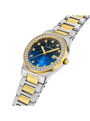 Candino Analog-Armbanduhr Candino Elegance silber, gold mittel (ca. 34mm)