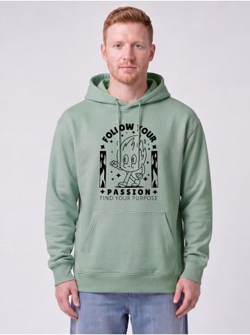 wat? Apparel Sweatshirt Follow your Passion in Aloe
