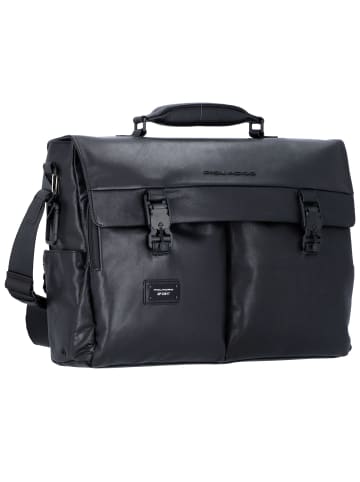 Piquadro Harper Aktentasche Leder 43 cm Laptopfach in black