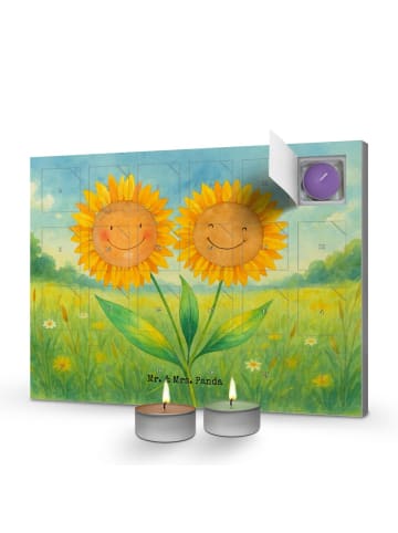 Mr. & Mrs. Panda Duftkerzen Adventskalender Blume Sonnenblume De... in Weiß