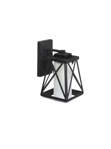 relaxdays Außenlampe in Schwarz/ Weiß - (B)17,5 x (H)32 x (T)22 cm