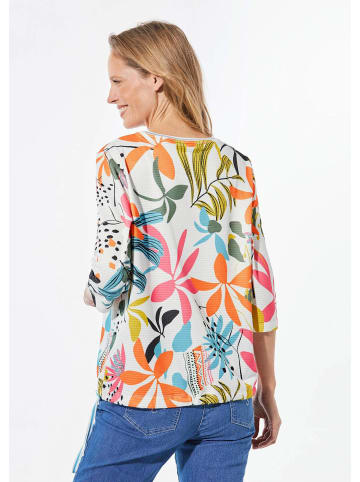 GOLDNER Kurzgröße:  Sweatshirt mit U-Boot-Ausschnitt in bunt / gemustert