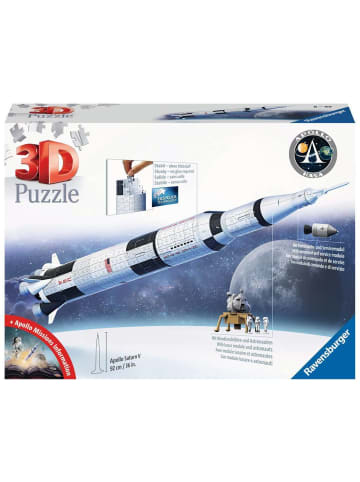 Ravensburger Konstruktionsspiel Puzzle 440 Teile 3D Puzzle Apollo Saturn V Rakete 8-99 Jahre in bunt
