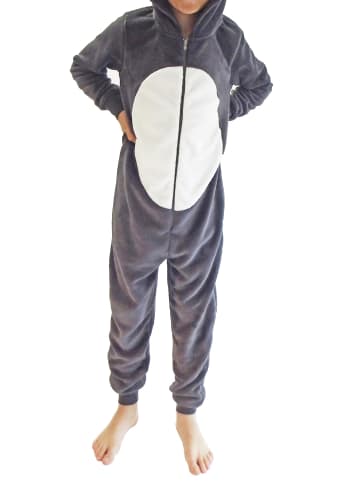 NORMANN Jumpsuit Overall Onesie Schlafanzug Tier - 50967 in Grau