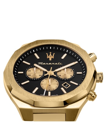 Maserati Chronograph-Armbanduhr Maserati Stile in gold groß (ca. 45mm)