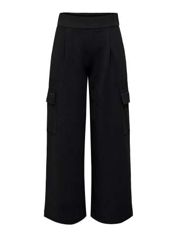 JACQUELINE de YONG Cargo Culotte Stoffhose High Waist Marlene Pants Elegant JDYGEGGO in Schwarz