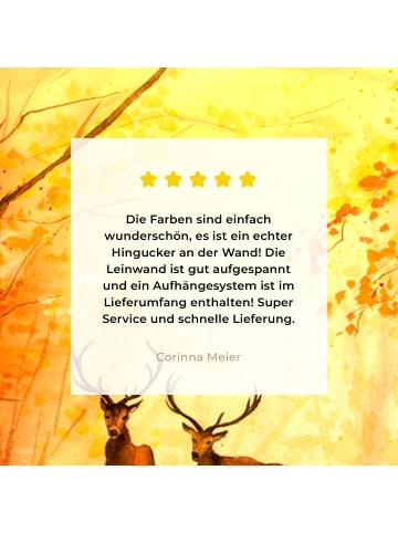 MuchoWow Leinwand bilder Herbsthirsche (BxH)