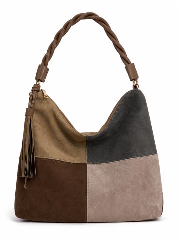 collezione alessandro Schultertasche " Patchwork " in grau