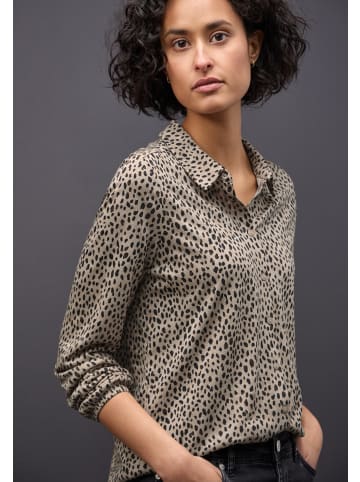 Street One Bluse in beige schwarz