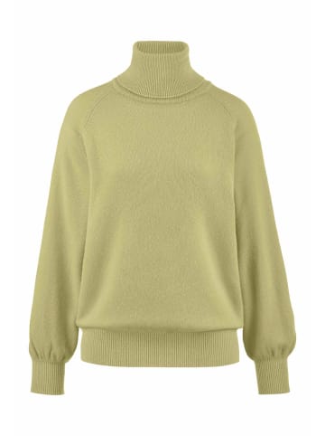 Hessnatur Strick Rollkragen Pullover in helles moos