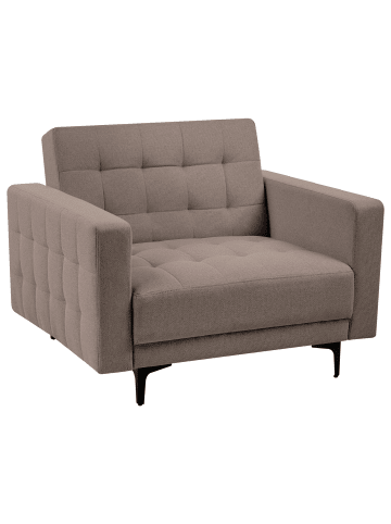 Beliani Sessel ABERDEEN in Beige/Schwarz - (W) 106 x (H) 83 x (L) 88 cm