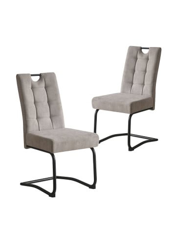 B&D Home 2er-Set: Esszimmerstuhl SOFIA in Grau - (B)48 x (H)96 x (T)60 cm
