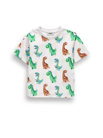 MOKIDA T-Shirt mit kurzen Ärmeln in weiß