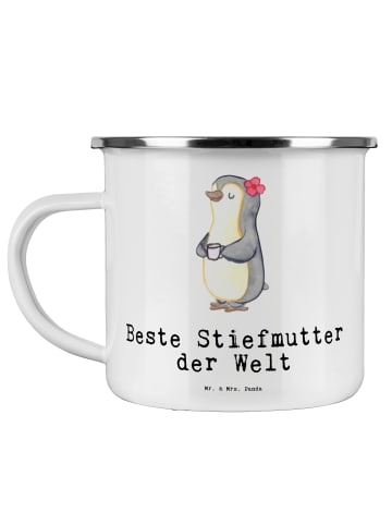 Mr. & Mrs. Panda Kaffeetasse Pinguin Beste Stiefmutter der Welt ... in Weiß